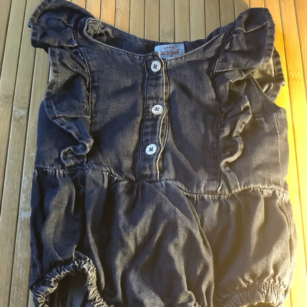 Cat & Jack Baby Girl Jean Romper